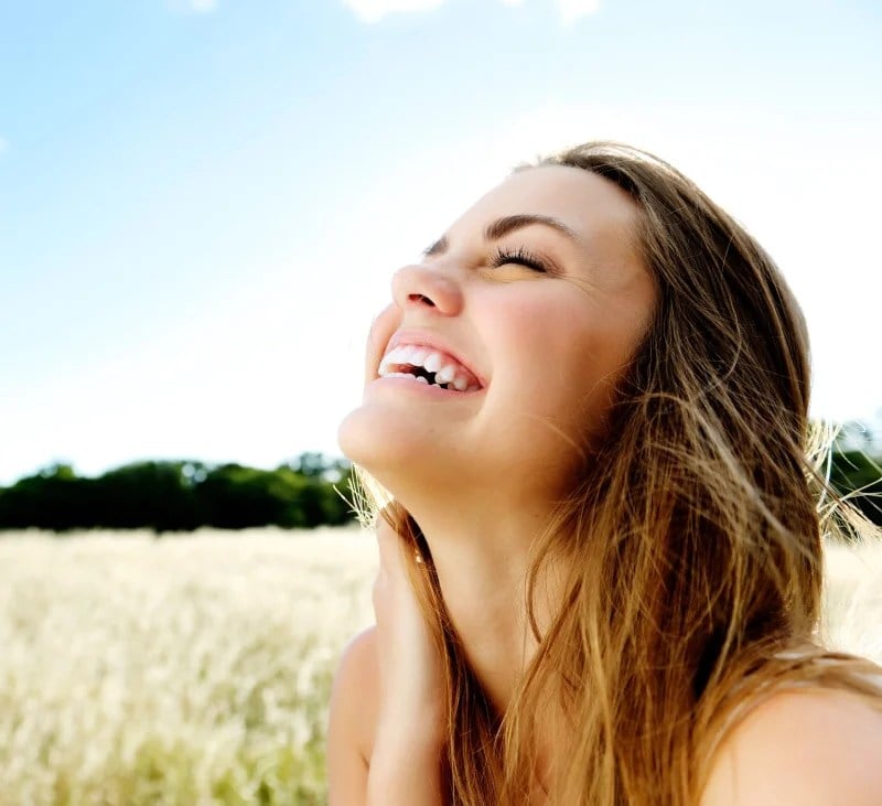 A smiling woman