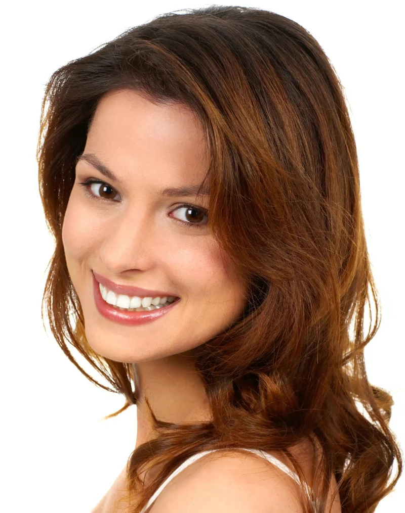 A smiling woman