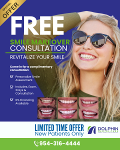 FREE Invisalign consultation advertisement with Dr. Zadeh, showing woman wearing sunglasses and Invisalign aligner progression images, limited time offer promotion
